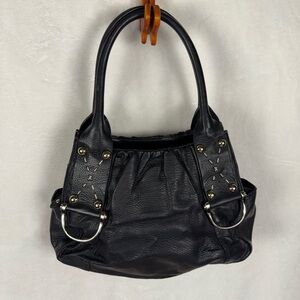 Barr + Barr New York Black Leather Satchel Bag Purse